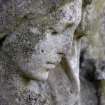 Detail of angel's face, Piershill Cemetery, Edinburgh