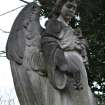 Image showing a statue of an angel holding flowers, Warriston Cemetery, Edinburgh.