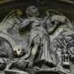 Detail of relief showing an angel and cherubs, Greyfriar's Churchyard, Edinburgh.