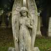 Detail of a statue of an angel, Dean Cemetery, Edinburgh.