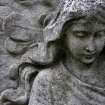 Image showing relief of the head and wings of an angel, Piershill Cemetery, Edinburgh.