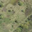 Oblique aerial view of Sighthill Park Stone Circle, looking to the ENE.