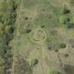 Oblique aerial view of Sighthill Park Stone Circle, looking to the W.
