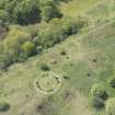 Oblique aerial view of Sighthill Park Stone Circle, looking to the SW.