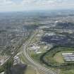 General oblique aerial view of Glasgow centred on the M74 extension at Rutherglen, looking to the W.