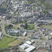 General oblique aerial view of the centre of Paisley centred on Paisley Abbey, looking to the W.