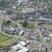 General oblique aerial view of the centre of Paisley centred on Paisley Abbey, looking to the WSW.