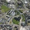 General oblique aerial view of the centre of Paisley centred on Paisley Abbey, looking to the S.