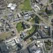 General oblique aerial view of the centre of Paisley centred on Paisley Abbey, looking to the SSE.