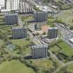 Oblique aerial view of Royston Housing Estate, looking to the SE.