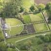 Oblique aerial view of Haddo House walled garden, looking to the E.