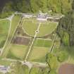 Oblique aerial view of Haddo House walled garden, looking to the NW.