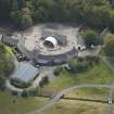 Oblique aerial view of Aberdeenshire Farming Museum, looking to the SSE.