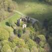 Oblique aerial view of Brucklay Castle, looking to the N.