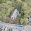 Oblique aerial view of St John's Church, looking to the ENE.