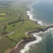 Oblique aerial view of Stonehaven Golf Course, looking to the N.