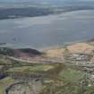 Oblique aerial view during construction of the New Forth Bridge Crossing, looking to the W.