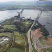 General oblique aerial view of the River Forth centred on the Forth Road Bridge, looking to the ESE.