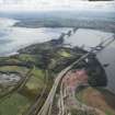 General oblique aerial view of the River Forth centred on the Forth Road Bridge, looking to the SSE.