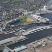 General oblique aerial view of Leith Docks centred on Edinburgh Dock, looking to the SW.