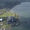 Oblique aerial view of Cockenzie Power Station, looking to the SW.