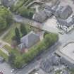 Oblique aerial view of Echt Parish Church, looking to the SW.