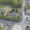 Oblique aerial view of Echt Parish Church, looking to the S.