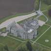 Oblique aerial view of Dunecht House and chapel, looking to the NE.