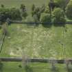 Oblique aerial view of Skene House walled garden, looking to the SW.