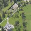 General oblique aerial view of Linton House with adjacent walled garden, looking to the WSW.