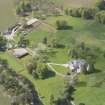 General oblique aerial view of Linton House with adjacent walled garden, looking to the W.