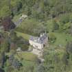 Oblique aerial view of Kemnay House, looking to the  N.