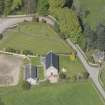 Oblique aerial view of Cluny Parish Church, looking to the NNE.