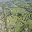 General oblique aerial view of Deeside Golf Course with adjacent Inchgarth reservoir and Aspire Golf Centre, looking to the E.