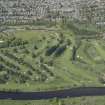 Oblique aerial view of Deeside Golf Course, looking to the NNW.