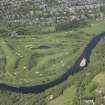 Oblique aerial view of Deeside Golf Course, looking to the NNW.