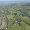 General oblique aerial view of the River Dee centred on Deeside Golf Course, looking to the ESE.