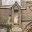 Detail of empty niche to left of main entrance