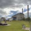 View of Power Station from North East showing sculpture feature in foreground.