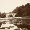 Stair Bridge from south east showing rebuilt lade. From family album of Mr K Montgomerie. Survey of Private Collection