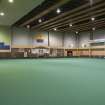 Interior. View looking across the carpet bowls hall, taken from the south east corner of the hall.