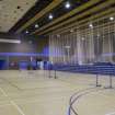 Interior. View from north west looking across the main sports hall.