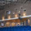 Interior. View of sound and projection booth built into the rear wall of the theatre auditorium.