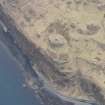 Oblique aerial view of Dun Borreraig, looking S.