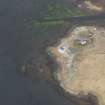 Oblique aerial view of the fish trap at Kinloch, Dunvegan, looking NE.