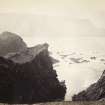 Wide view of rock formation at Uragaig beach, Colonsay.
Titled: '144. At Urgaig. Colonsay.'
PHOTOGRAPH ALBUM NO 186: J B MACKENZIE ALBUMS vol.1