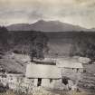 View of Kilchrenan village and Cruachan buildings and surrounding landscape at Lochawe, Kilchrenan and Dalavich, Argyll.
Titled: '155. Kilchrenan Village and Cruachan.'
PHOTOGRAPH ALBUM NO 186: J B MACKENZIE ALBUMS vol.1