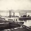 View of the 'Linnet' steamship at Crinan Harbour on Loch Crinan, North Knapdale.
Titled: '40. "Linnet" at Crinan.' 
PHOTOGRAPH ALBUM, NO 186: J B MACKENZIE ALBUMS vol.1