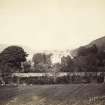 View of  Inverlussa House, formerly Parish Manse, and surrounding fields in North Knapdale, Argyll. 
Titled: '93. Manse of North Knapdale.'
PHOTOGRAPH ALBUM NO 186: J B MACKENZIE ALBUMS vol.1