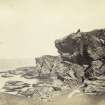 View of rock formation at Uragaig Beach, Colonsay.
Titled: '18. Rocks at Urgaig, Colonsay.'
PHOTOGRAPH ALBUM NO 186: J B MACKENZIE ALBUMS vol.1